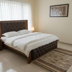 Teak King Size Cushion Bed